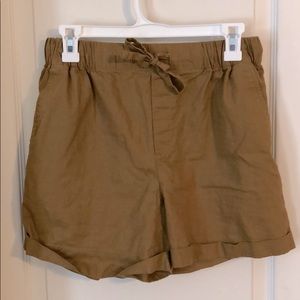 High Waisted Khaki Shorts